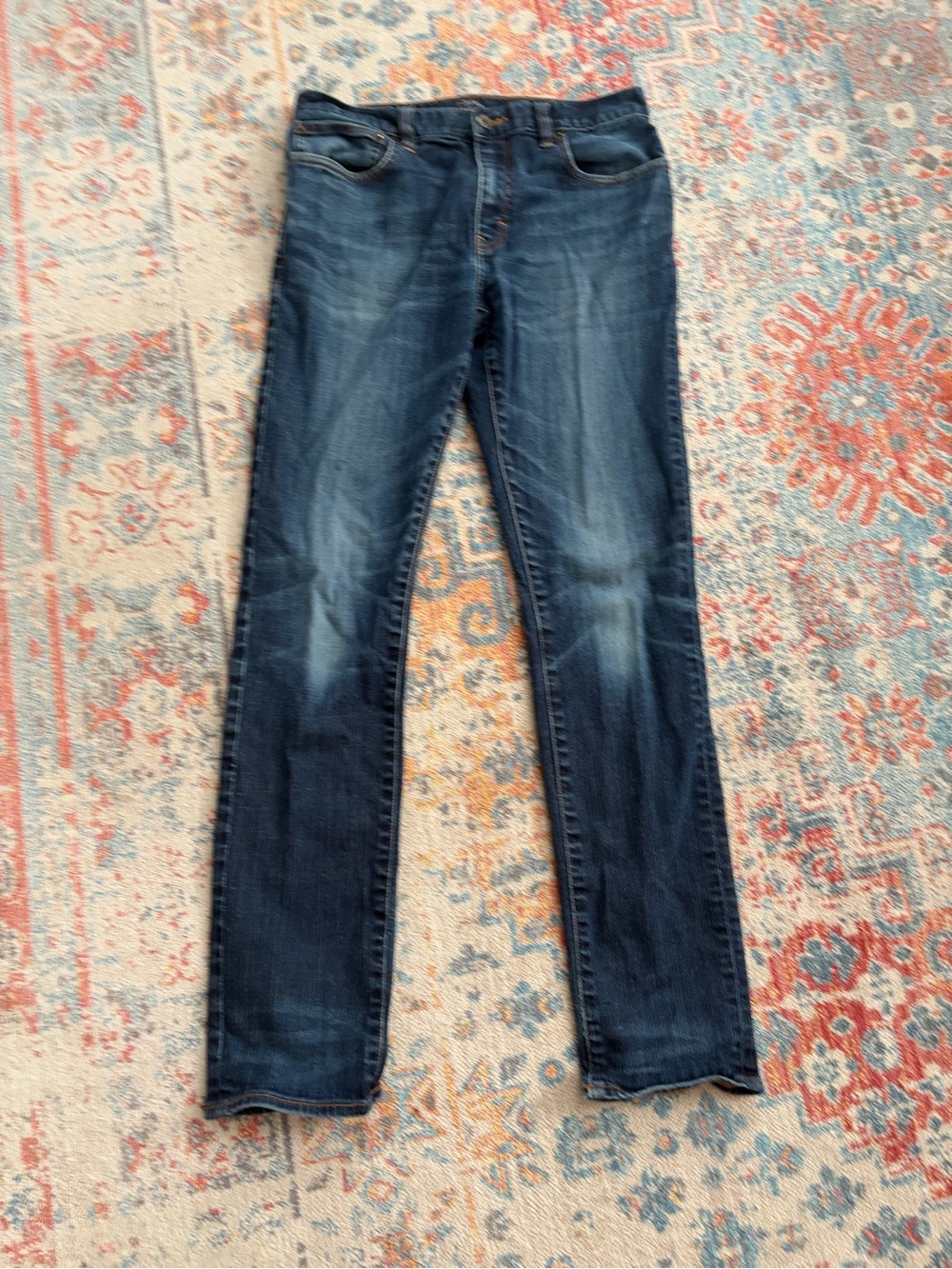 J.Crew Driggs blue straight leg denim jeans